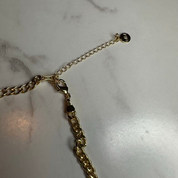 Mayamar Sea Shell Curb Chain Necklace 24K Gold Plated NWT Coastal Cowgirl - Picture 6 of 6